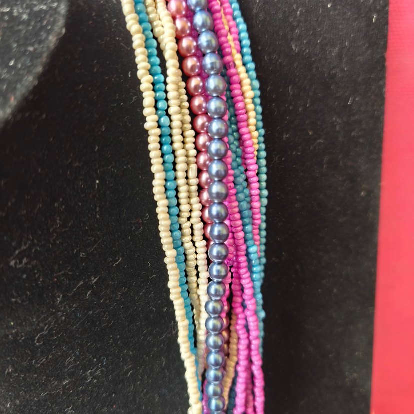 Renkli Uzun Çoklu Kolye - Görsel 2