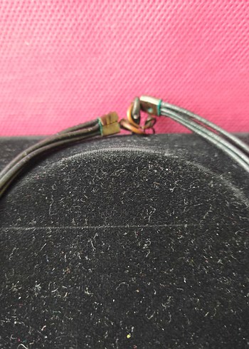 Vintage Deri Kordonlu Kolye - Görsel 3