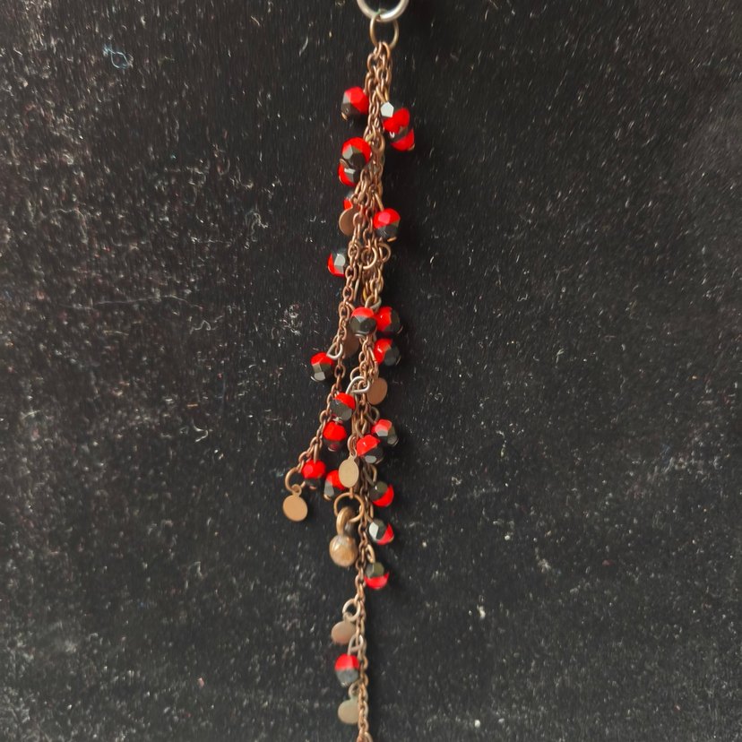 Vintage Deri Kordonlu Kolye - Görsel 2