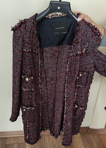 Bordo Zara Ceket Mont