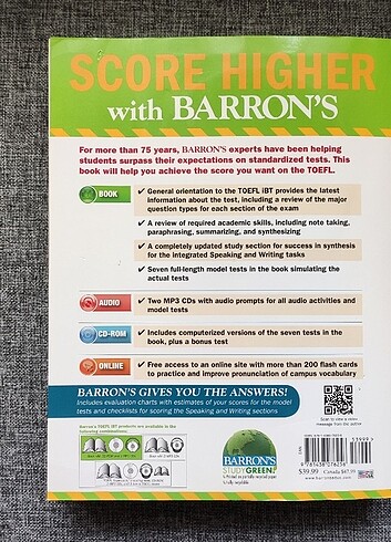  Barron's İbt Toefl kitabı 