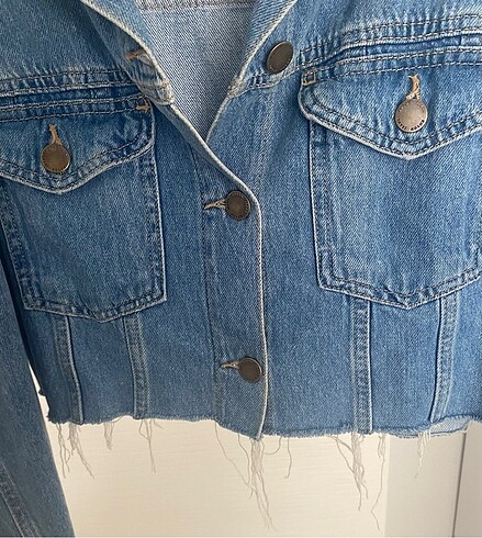 38 Beden Koton Crop Kot Ceket