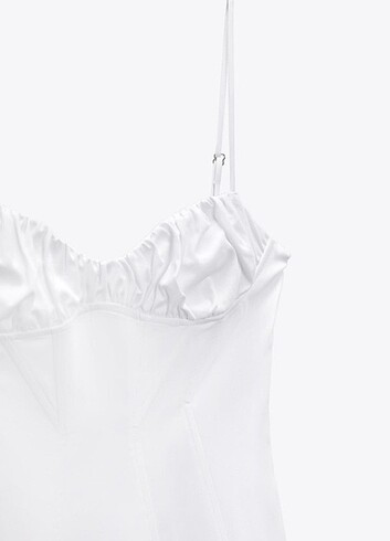 xs Beden beyaz Renk Zara askılı elbise 