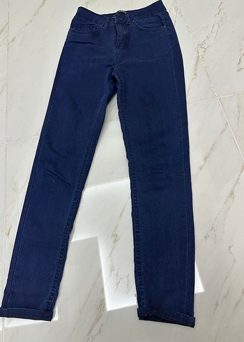 Lacivert Kadın Slim Fit Denim Pantolon