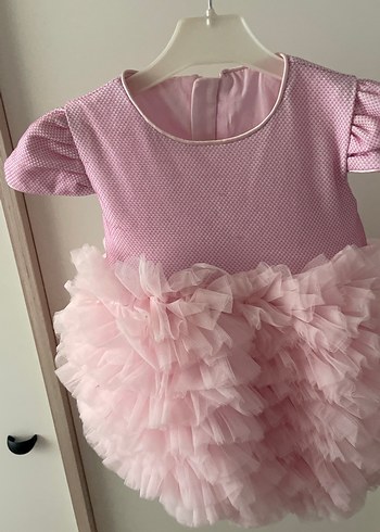 Diger Kız Çocuk Pembe Fırfırlı Elbise