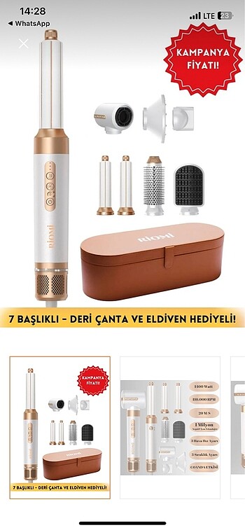 Sıfır kutusunda saç şekillendirme seti