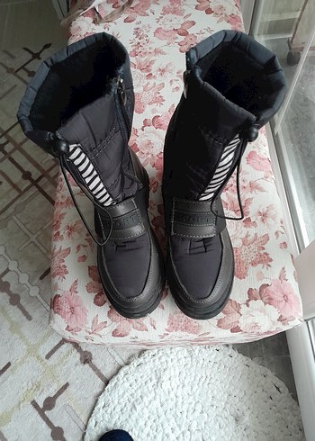 Diğer Kemerli Siyah Yuksek Topuklu Goth Kadin Botlari