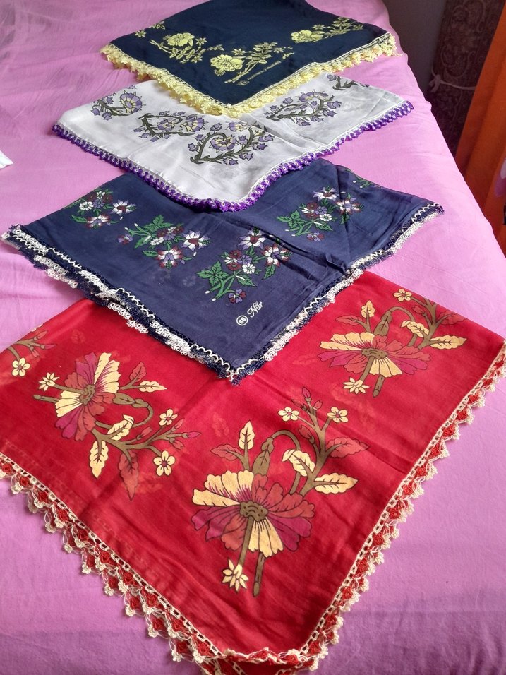 Dantel Detaylı Renkli Kadın Fuları - Görsel 4