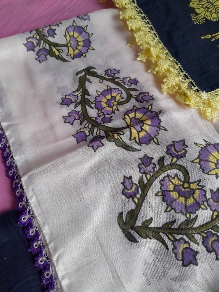 Dantel Detaylı Renkli Kadın Fuları - Görsel 5