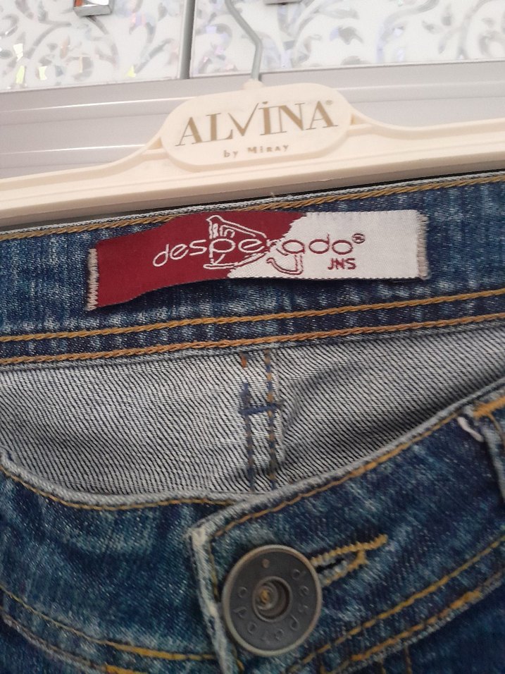 Kadın Mavi Batik Desenli Kot Pantolon - Görsel 4