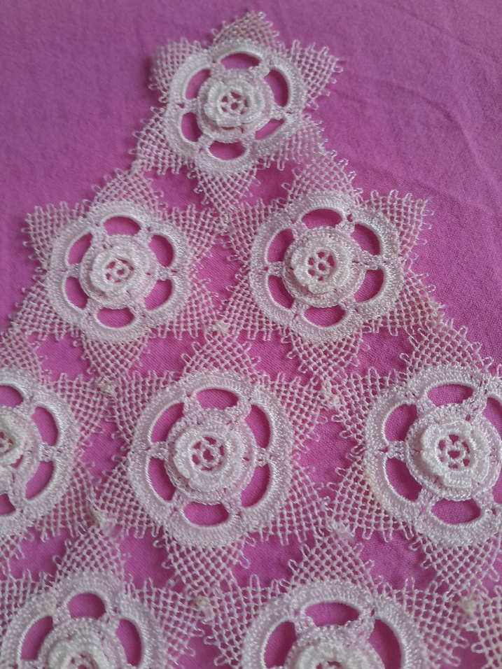 El İşi Dantel Motifli tepsi Örtüsü 28 ,17 çapında - Görsel 2