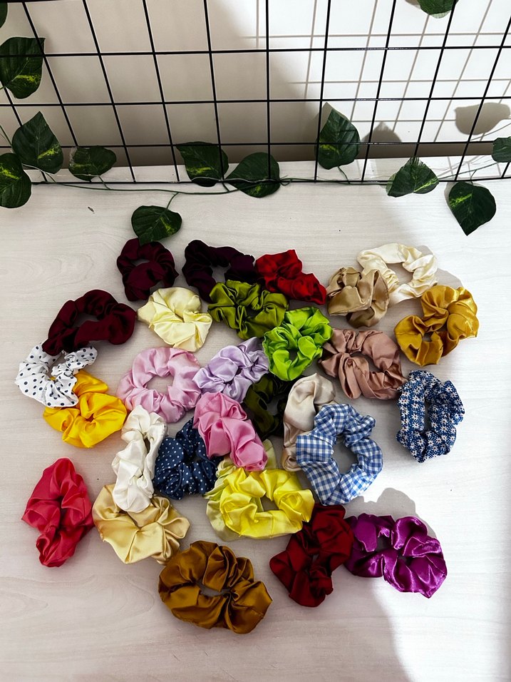 Renkli Fırfırlı Kadın Saç Toka seti - Görsel 3