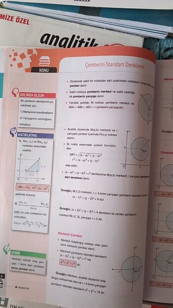  Beden Renk Çap yayınları çemberin analitik i celenmesi ve dönüşümler fasikü