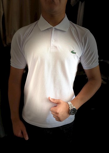 Erkek Beyaz Kısa Kollu Polo Tişört