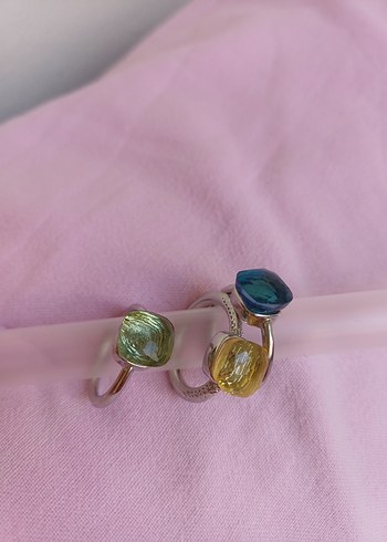 Accessorize Pastel Renkli Düğmeli Kadın Yüzük Seti