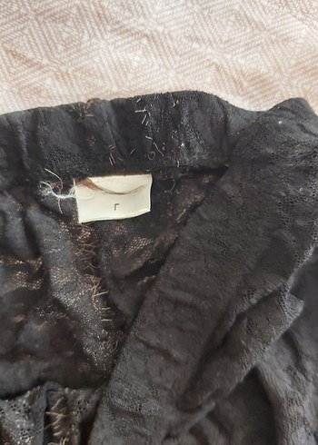 Siyah Kadın pantol şeklinde dantelli corap - Görsel 4