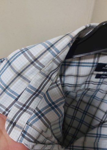 Erkek Gri Kareli Uzun Kollu Pamuklu Gömlek - Görsel 2