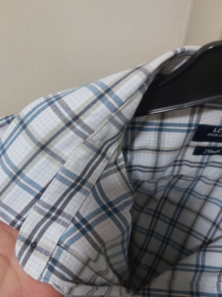 Erkek Gri Kareli Uzun Kollu Pamuklu Gömlek - Görsel 2