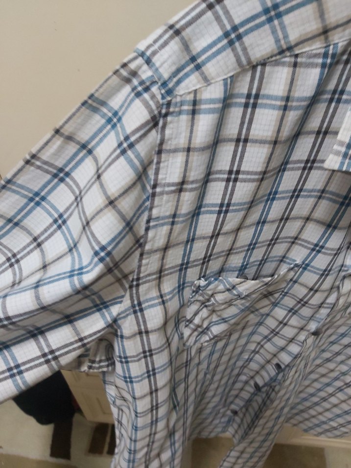 Erkek Gri Kareli Uzun Kollu Pamuklu Gömlek - Görsel 4