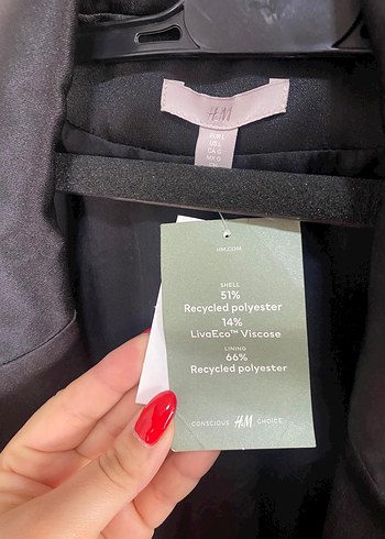 Siyah Kadın Midi Boy Düğmeli Blazer - Görsel 5