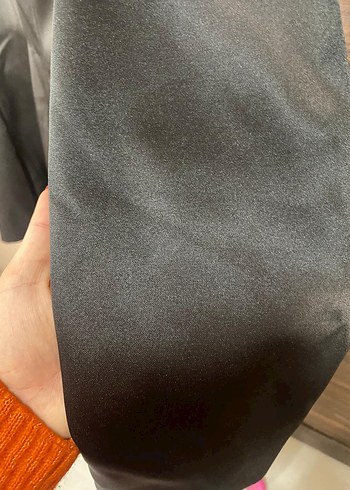 Siyah Kadın Midi Boy Düğmeli Blazer - Görsel 4