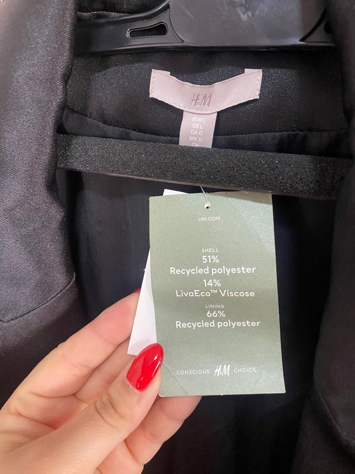 Siyah Kadın Midi Boy Düğmeli Blazer - Görsel 5