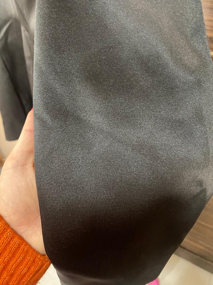 Siyah Kadın Midi Boy Düğmeli Blazer - Görsel 4