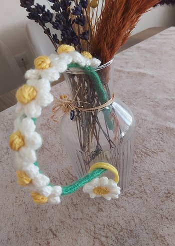 Çiçekli Çocuk Taç ve Toka Seti - Görsel 2