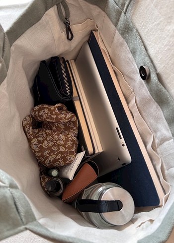 Kadın Kanvas Kumaş Çanta - Görsel 2