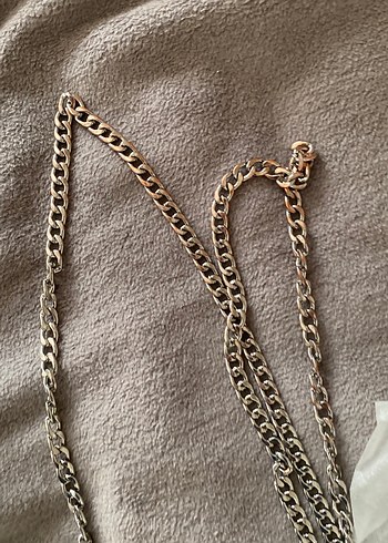 Zincir Detaylı Siyah Deri Kadın Çanta - Görsel 2