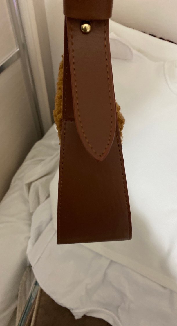 Kahverengi Kürklü Süet Kadın Omuz Çantası - Görsel 4