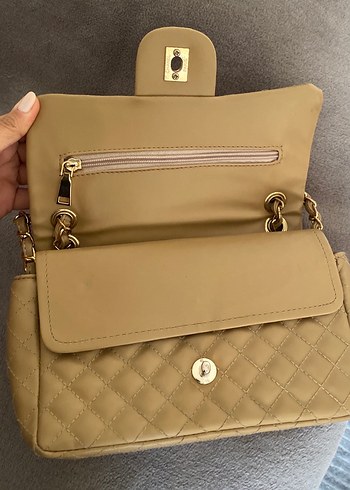 Bej Deri Kadın Çanta - Görsel 4