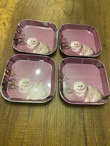 Kedi Baskılı Melamin tabak