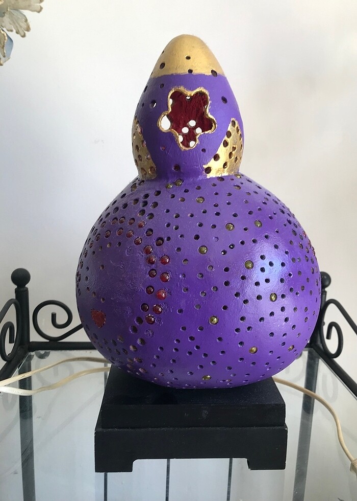 Işıklı platform Süs Kabağı El Yapımı - Görsel 2