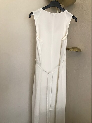 H&M Beyaz Şifon Elbise - Görsel 5