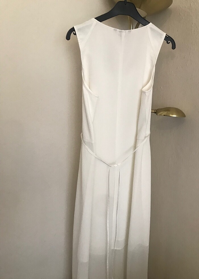 H&M Beyaz Şifon Elbise - Görsel 5