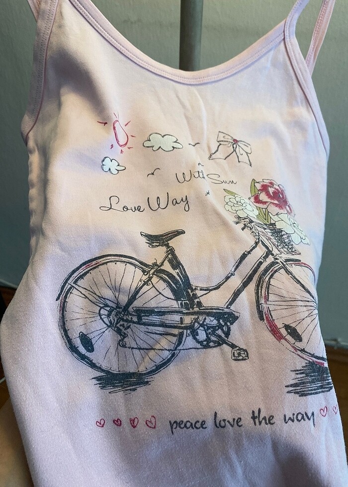 Askılı gecelik bisiklet baskılı - Görsel 2