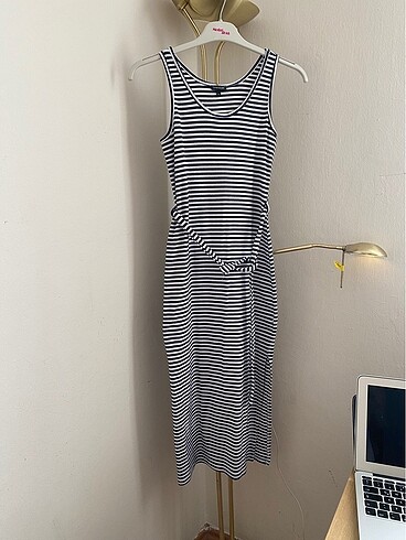 Fitilli Pamuk Kadın uzun elbise - Görsel 2