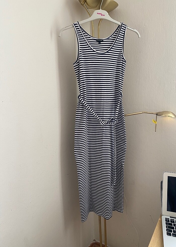 Fitilli Pamuk Kadın uzun elbise - Görsel 2