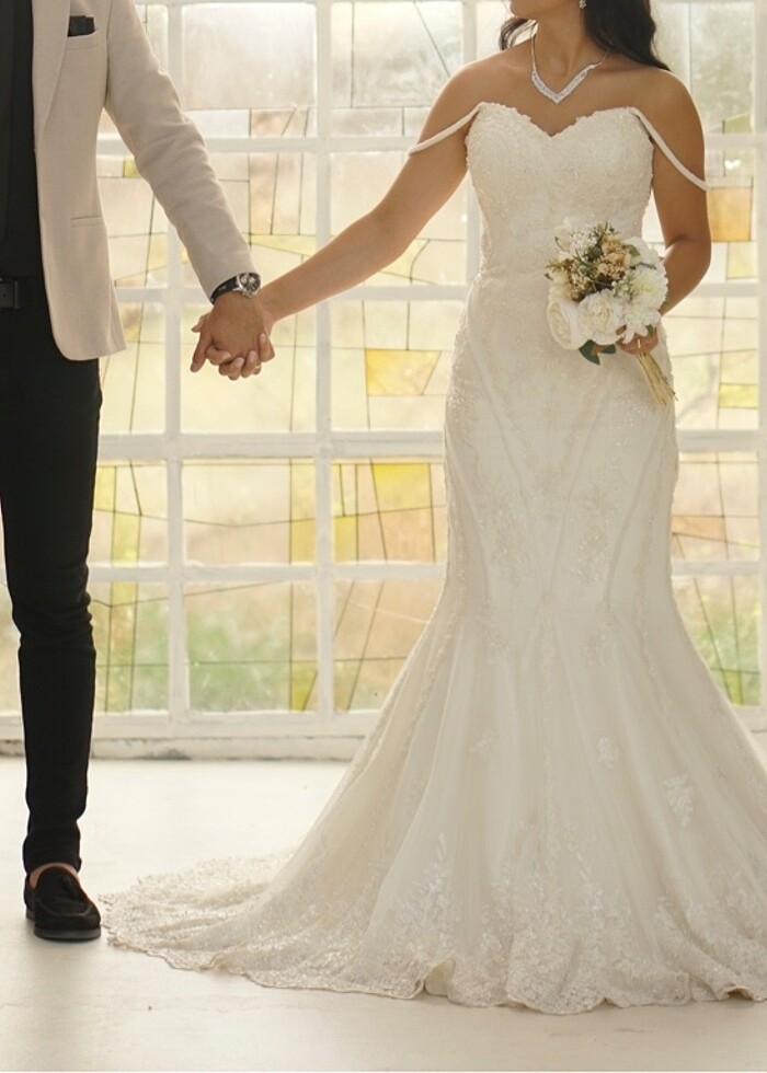 İnce askılı balık gelinlik - Görsel 2