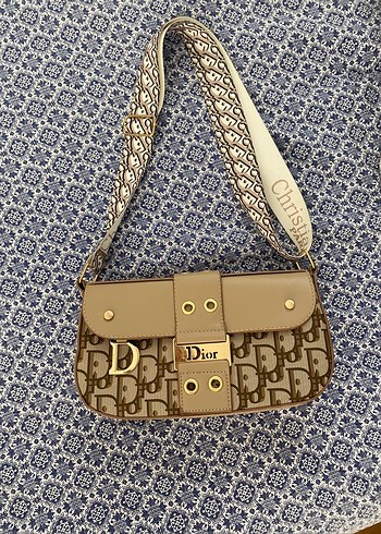 Bej Nakışlı Buckle Detaylı Kadın Çanta