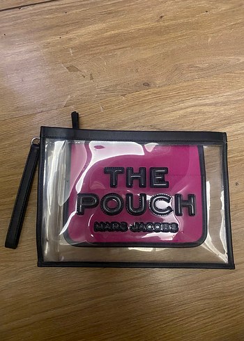 Marc Jacobs Mars Jacobs Seffaf Siyah Fermuarli Pouch