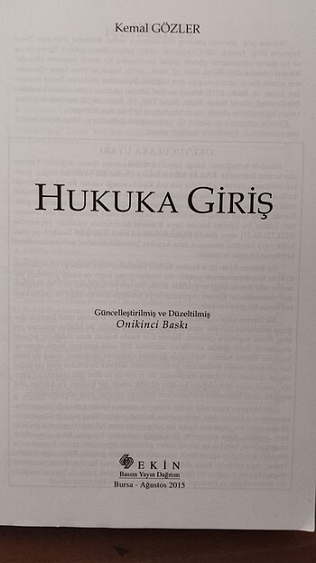  Beden Hukuka giriş 