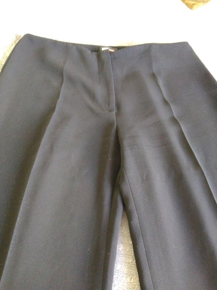 Kadın Siyah Pilili Normal Boy Kumaş Pantolon - Görsel 2