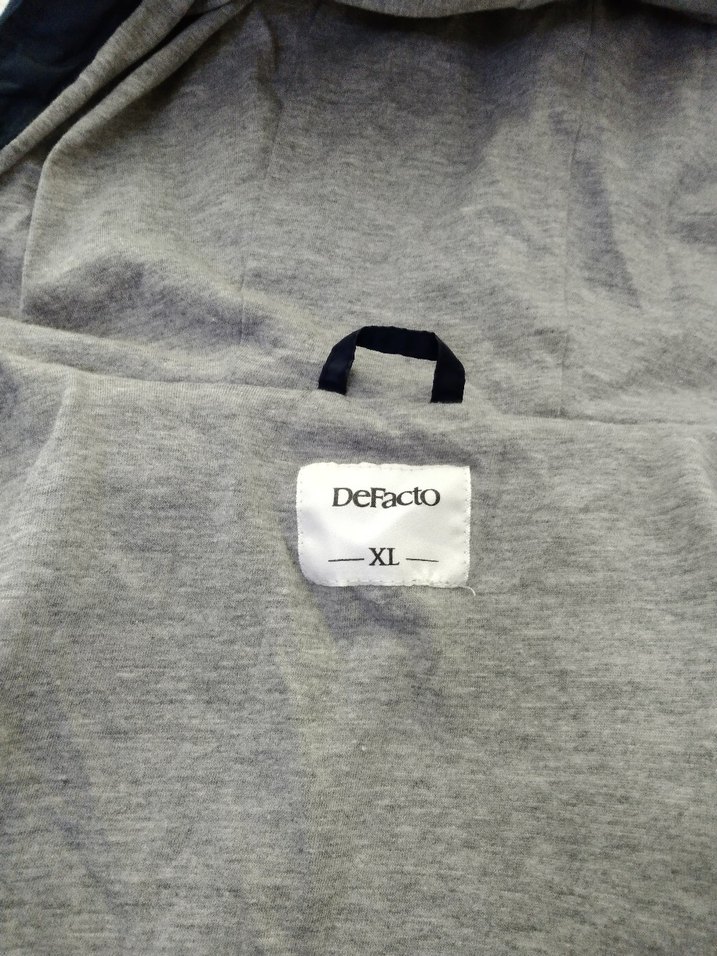 Düğmeli fermuarli Lacivert Midi Street Wear Kadın Ceket - Görsel 5