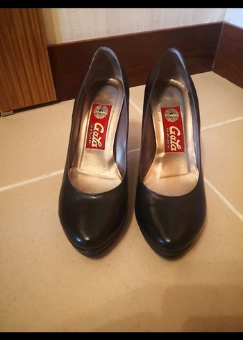 Siyah Topuklu Kadın Ayakkabı - Görsel 4