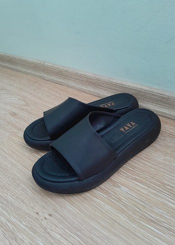 Siyah YAYA Platform Topuklu Kadın Terlik - Görsel 5