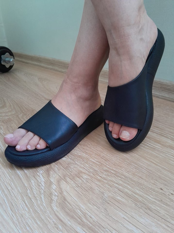 Siyah YAYA Platform Topuklu Kadın Terlik - Görsel 4