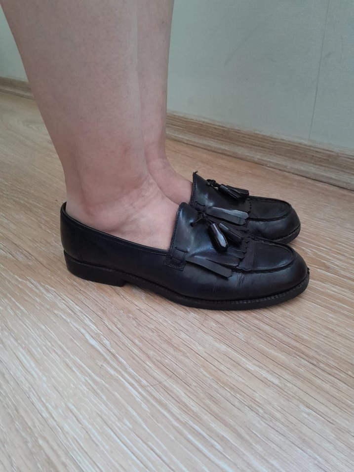 Kahverengi Püsküllü Kadın Klasik Topuklu Ayakkabı - Görsel 3