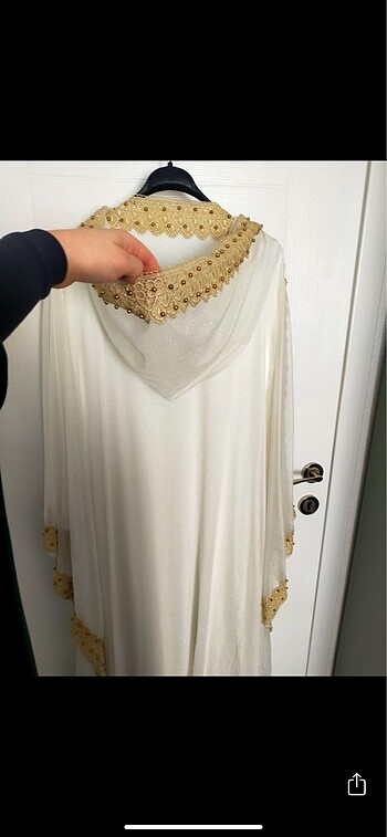 xl Beden Kapşonlu abaya